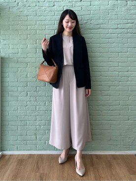 「UNTITLED（アンタイトル）の【日本製・本革】Comfit Dresser Pumps（コンフィットドレッサーパンプス）（パンプス、ベージュ系）」を使った、kaba0913さん（レディース）の春コーディネート