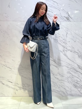 「COUP DE CHANCE（クードシャンス）のアイテム（シャツ/ブラウス）」を使った、saitouさん（レディース・150cm）の秋コーディネート