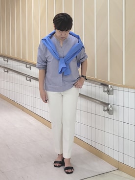 「COUP DE CHANCE（クードシャンス）のアイテム（シャツ/ブラウス）」を使った、tomoさん（レディース・153cm）の春コーディネート