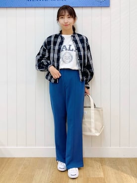 「ORCIVAL（オーシバル）のアイテム（トートバッグ）」を使った、yoshiさん（レディース・153cm）の夏コーディネート