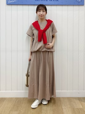 「アイテム（セットアップ）」を使った、yoshiさん（レディース・153cm）の春コーディネート