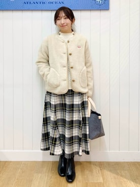「Vincent et Mireille（バンソンエミレイユ）のアイテム」を使った、yoshiさん（レディース・153cm）の秋コーディネート