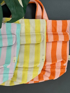 「one'sterrace（ワンズテラス）のROOTOTE ルートート デリリサイクル コットンF（トートバッグ、オレンジ系）」を使った、idkさん（レディース・158cm）の夏コーディネート