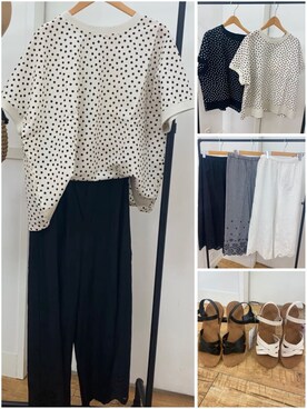 「one'sterrace（ワンズテラス）のアイテム（シャツ/ブラウス）」を使った、idkさん（レディース・158cm）の夏コーディネート