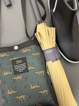 「one'sterrace（ワンズテラス）のCS 16K UMBRELLA 長傘（長傘、ベージュ系）」を使った、idkさん（レディース・158cm）の夏コーディネート