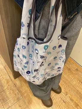 「アイテム（エコバッグ/サブバッグ、グレー系）」を使った、idkさん（レディース・158cm）の秋コーディネート