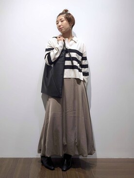 「THE SHOP TK （ザ ショップ ティーケー ）のアイテム（トートバッグ）」を使った、4410さん（レディース・160cm）の秋コーディネート