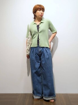 「THE SHOP TK （ザ ショップ ティーケー ）のアイテム（タンクトップ）」を使った、4410さん（レディース・160cm）の春コーディネート