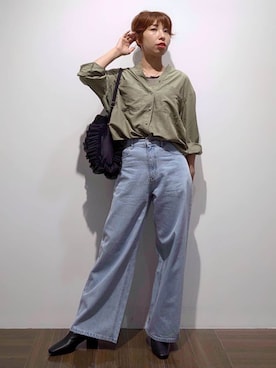 「THE SHOP TK （ザ ショップ ティーケー ）のアイテム（トートバッグ）」を使った、4410さん（レディース・160cm）の秋コーディネート