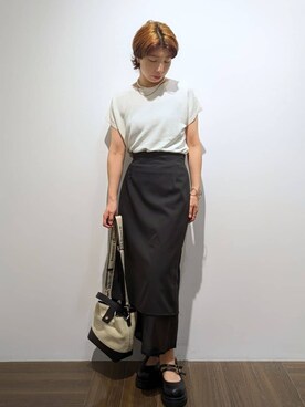 「THE SHOP TK （ザ ショップ ティーケー ）のアイテム（スカート）」を使った、4410さん（レディース・160cm）の春コーディネート