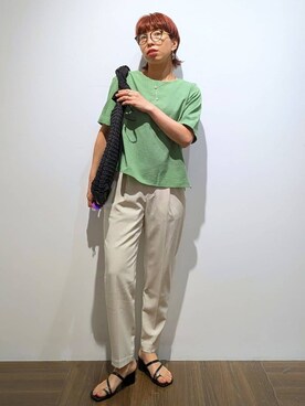 「THE SHOP TK （ザ ショップ ティーケー ）のアイテム（トートバッグ）」を使った、4410さん（レディース・160cm）の春コーディネート