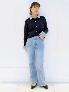 「アイテム（その他、ゴールド系）」を使った、4410さん（レディース・160cm）の秋コーディネート