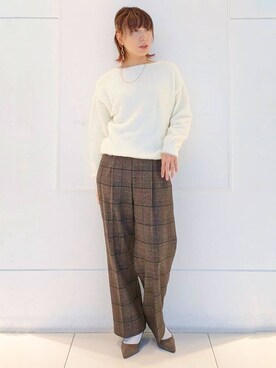 「アイテム（その他、ゴールド系）」を使った、4410さん（レディース・160cm）の冬コーディネート