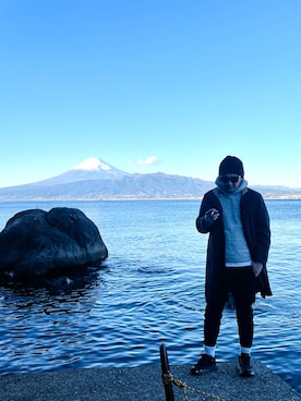 「THE NORTH FACE（ザノースフェイス）のアイテム（パーカー）」を使った、blx1019さん（メンズ・168cm）の冬コーディネート