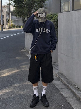「HUF（ハフ）のアイテム」を使った、hisa.さん（メンズ・177cm）の秋コーディネート