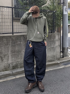 「HUF（ハフ）のアイテム」を使った、hisa.さん（メンズ・177cm）の秋コーディネート