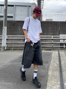 「GU（ジーユー）のアイテム」を使った、hisa.さん（メンズ・177cm）の夏コーディネート