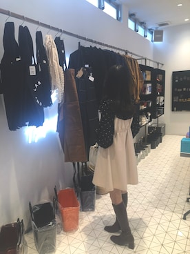 「アイテム（ワンピース）」を使った、茉央さん（レディース・160cm）の冬コーディネート