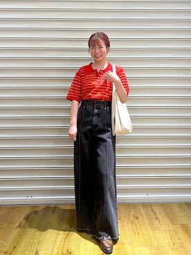 「LOWRYS FARM（ローリーズファーム）のヤワラカルイ２ＷＡＹショルダーＢＡＧ 115210（ショルダーバッグ、ホワイト系）」を使った、ふうかちさん（レディース・156cm）の春コーディネート