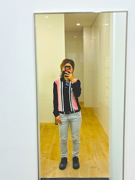 「BEAMS PLUS（ビームスプラス）のアイテム（トップス）」を使った、peeeeaさん（レディース・155cm）の春コーディネート
