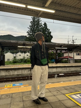 「HARE（ハレ）のアイテム（ローファー）」を使った、kaitomycさん（メンズ・176cm）の秋コーディネート