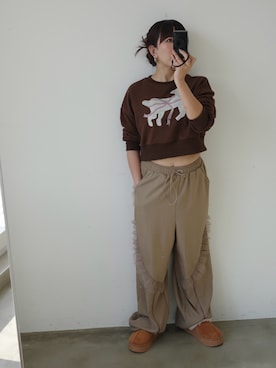 「Lam balm（ラムバム）のアイテム」を使った、lambalmさん（レディース・156cm）の秋コーディネート