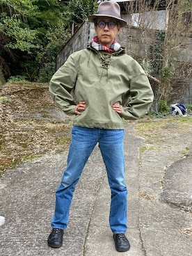 「アイテム（ミリタリージャケット）」を使った、tsunthun0123さん（メンズ・183cm）の秋コーディネート