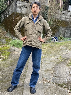 「アイテム（ミリタリージャケット）」を使った、tsunthun0123さん（メンズ・183cm）の秋コーディネート