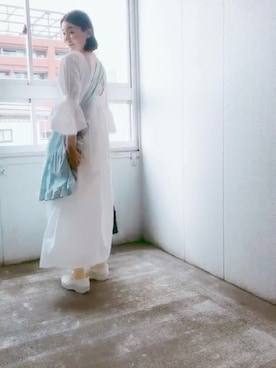 「アイテム（ワンピース/ドレス）」を使った、RYOKO  Yuhasaさん（レディース・172cm）の夏コーディネート