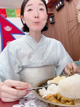 「アイテム（水着/着物・浴衣）」を使った、RYOKO  Yuhasaさん（レディース・172cm）の夏コーディネート
