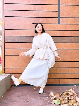 「SETUP7（セットアップセブン）のアイテム」を使った、RYOKO  Yuhasaさん（レディース・172cm）の冬コーディネート