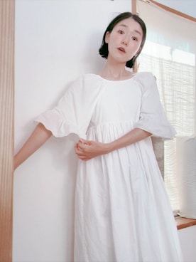 「アイテム（ワンピース/ドレス）」を使った、RYOKO  Yuhasaさん（レディース・172cm）の夏コーディネート