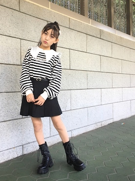 「おんなのこコーデ」｜「アイテム（ブーツ）」を使った、kokonenさん（キッズ・138cm）の秋コーディネート