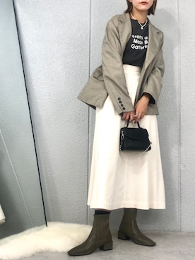 「minia（ミニア）のアイテム」を使った、mayuさん（レディース・160cm）の秋コーディネート