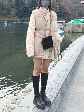 「KBF BOX（ケービーエフ ボックス）のアイテム」を使った、mayuさん（レディース・160cm）の冬コーディネート