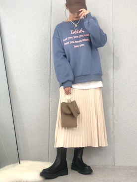 「minia（ミニア）のアイテム（アクセサリー）」を使った、mayuさん（レディース・160cm）の秋コーディネート