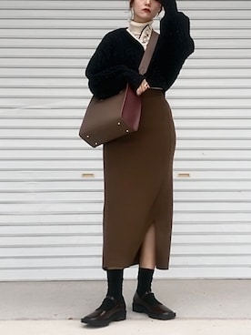 「minia（ミニア）のアイテム」を使った、mayuさん（レディース・160cm）の秋コーディネート