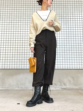 「CLEIO（クレイオ）のアイテム」を使った、mayuさん（レディース・160cm）の秋コーディネート