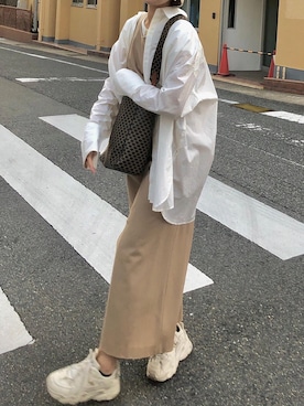 「KBF BOX（ケービーエフ ボックス）のアイテム」を使った、mayuさん（レディース・160cm）の春コーディネート