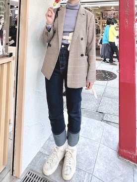 「FURLA（フルラ）のアイテム」を使った、mayuさん（レディース・160cm）の冬コーディネート