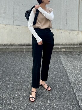 「ナローサンダル」｜mayuさん（レディース・160cm）の春コーディネート