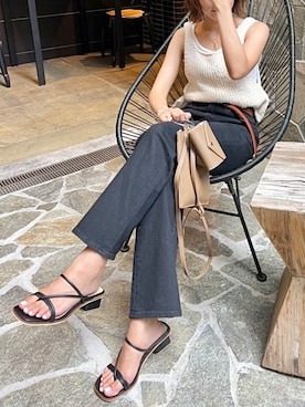 「minia（ミニア）のアイテム」を使った、mayuさん（レディース・160cm）の夏コーディネート