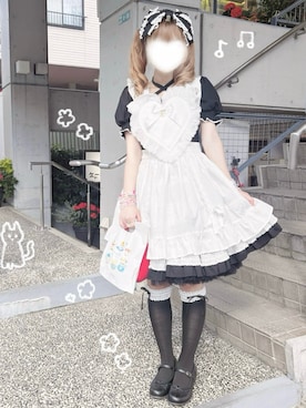 「アイテム（エプロン）」を使った、miton さん（レディース・152cm）の秋コーディネート