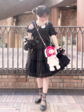 「アイテム（カチューシャ）」を使った、miton さん（レディース・152cm）の夏コーディネート