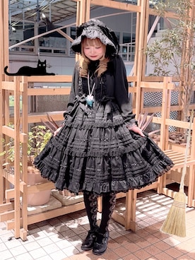 BABY, THE STARS SHINE BRIGHT3段ジャンパースカート黒 BABY, THE STARS SHINE BRIGHT ジャンパースカート Baby, the Stars