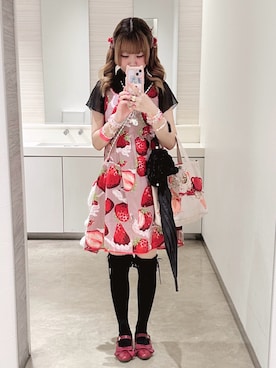 「アイテム（ジャンパースカート）」を使った、miton さん（レディース・152cm）の秋コーディネート