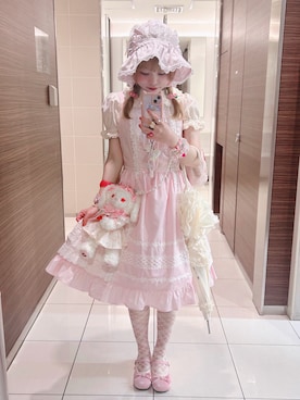 「アイテム（ジャンパースカート）」を使った、miton さん（レディース・152cm）の秋コーディネート
