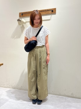 「Samansa Mos2 blue（サマンサモスモスブルー）のアイテム」を使った、てぃ𖠚໊｡ﾟさん（レディース・165cm）の春コーディネート