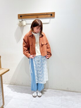 「Samansa Mos2（サマンサ モスモス）のアイテム（ブルゾン）」を使った、てぃ𖠚໊｡ﾟさん（レディース・165cm）の冬コーディネート