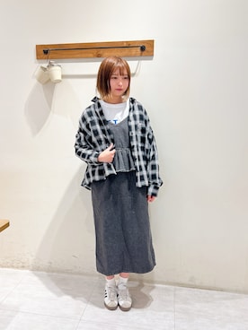 「Samansa Mos2 blue（サマンサモスモスブルー）のアイテム（ワンピース/ドレス）」を使った、てぃ𖠚໊｡ﾟさん（レディース・165cm）の冬コーディネート